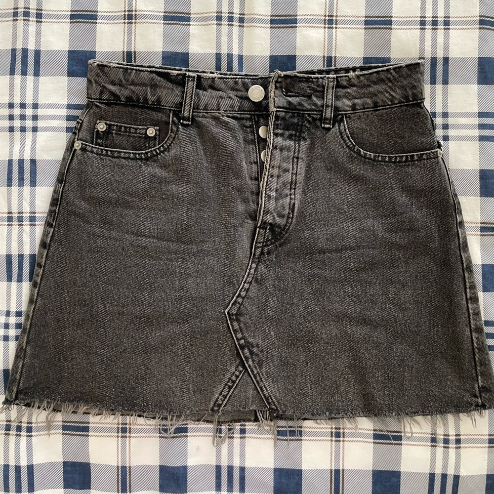 Bershka Vintage Denim Mini Skirt